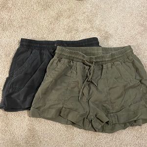 2 pairs of Universal Thread Shorts, Navy/Charcoal-ish color & Olive Green